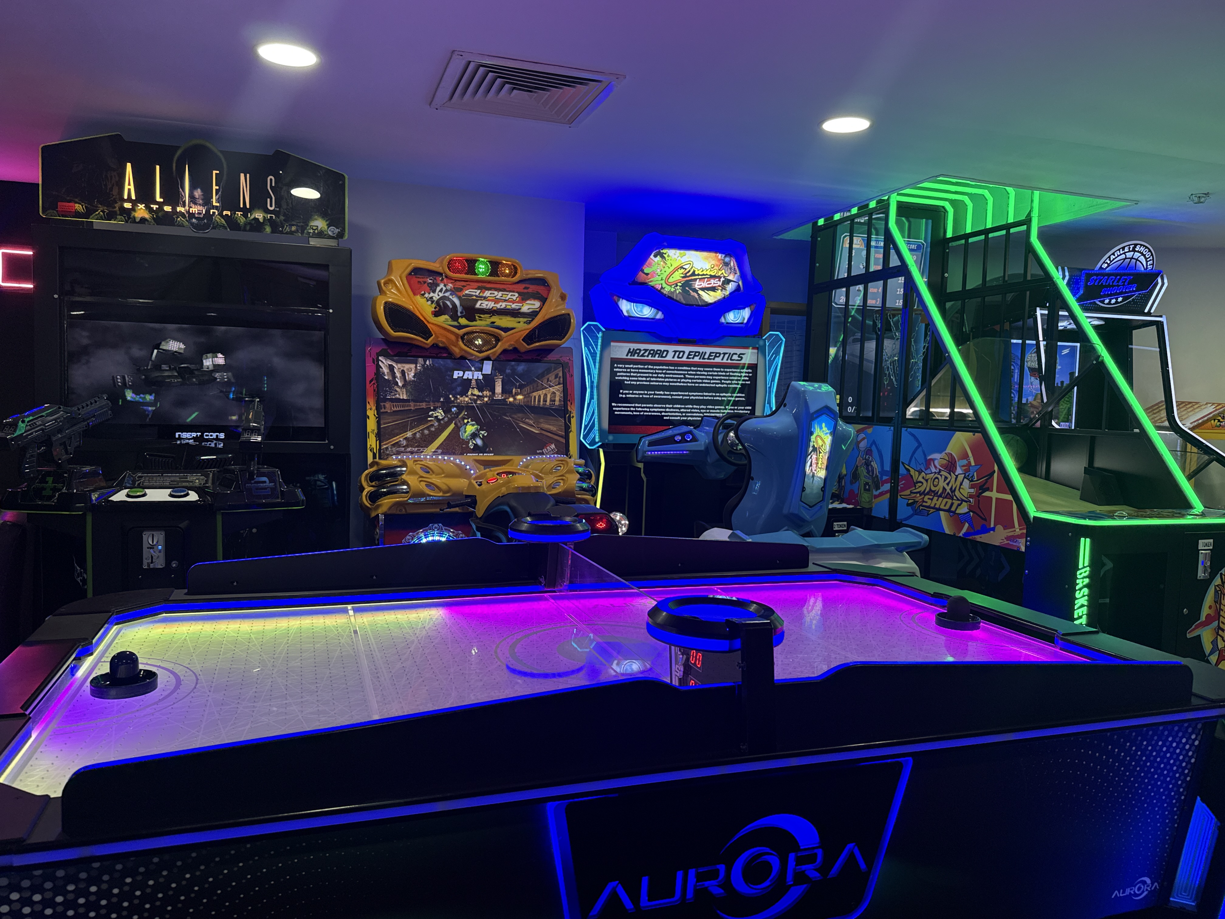 Arcade machines at Green Nature Arcade