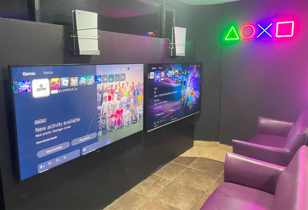 in Game Room two Playstation 5